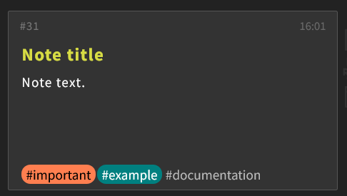 Note example
