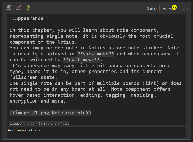 Markdown example - edit mode