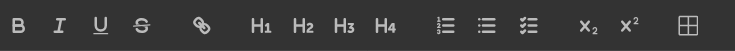 Richtext note toolbar