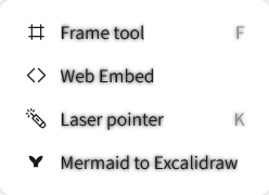 More tools menu