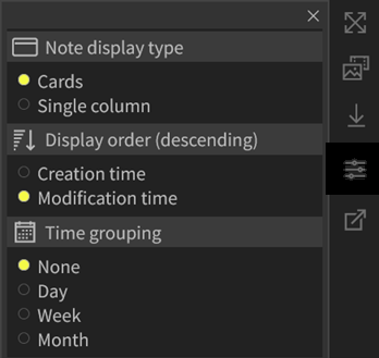 Groupping and sorting menu