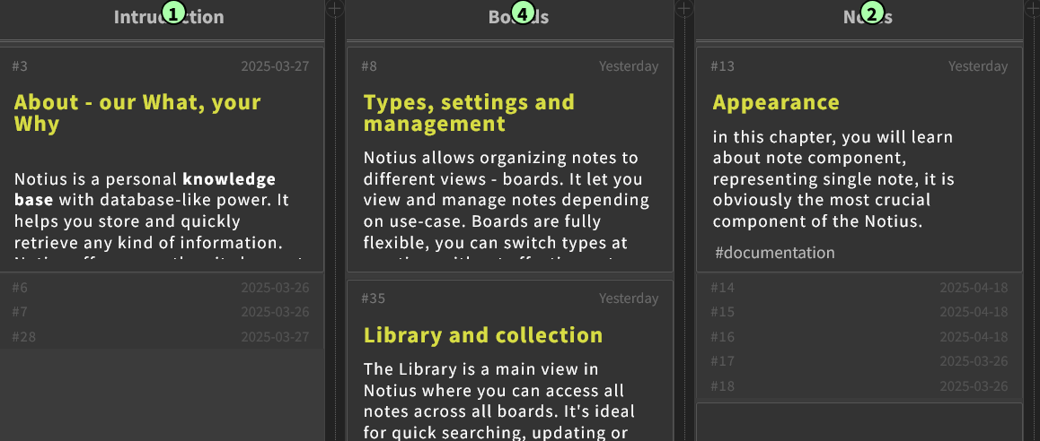 Kanban with search results