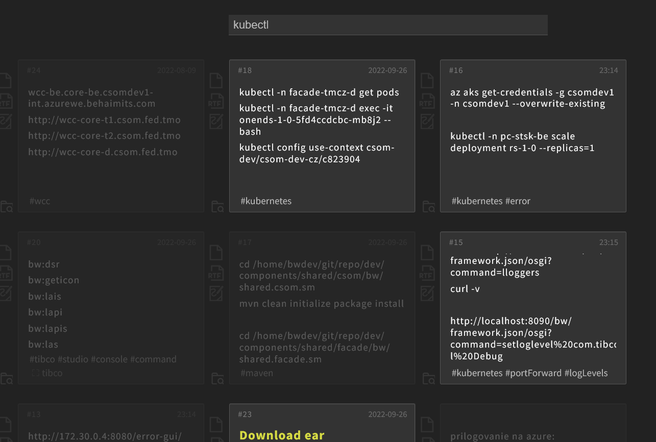 Grig with search result