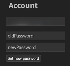 Change password dialog